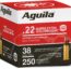 Aguila Ammunition 22LR 38 Grain Copper Plated Hollow Point Brass Case Ammunition