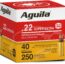 Aguila Ammunition .22LR High Vel. 1255fps. 40 Grain Plated Lead Round Nose Brass Case Ammunition