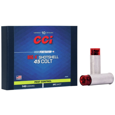 CCI Big 4 Ammunition 45 Colt (Long Colt) 140 Grain Shot Shell Box of 10
