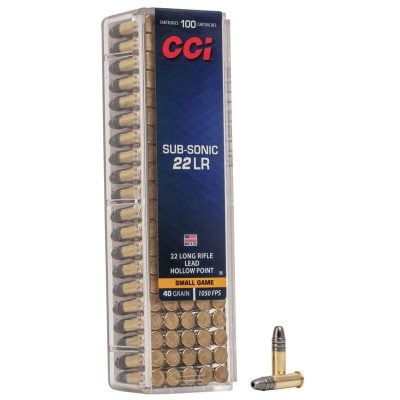 CCI Small Game Ammunition 22 Long Rifle 40 Grain Lead Hollow Point Box of 100