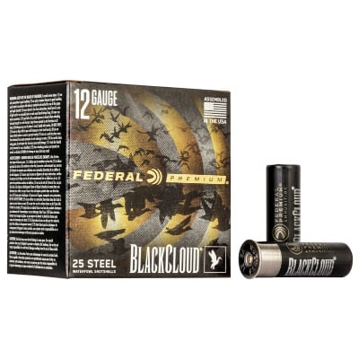 Federal Premium Black Cloud Ammunition 12 Gauge 3" 1-1/4 oz BB Shot Box of 25