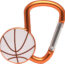 KeyGear Sporty Carabiner, Basketball, 50-KEY0233-08