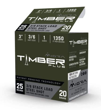 Migra Timber Plus 20 Gauge 1 oz 3" Steel/Bismuth - Staxd Load Shotgun Shot Ammunition