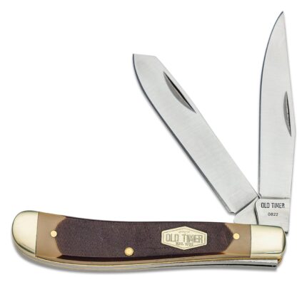 Old Timer Gunstock Trapper 2 Blade Folding Knife 3" Clip, Spey Point