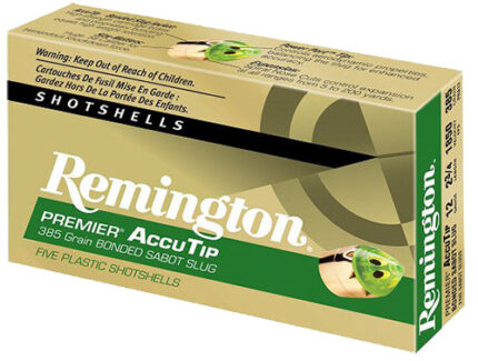 Remington Premier AccuTip Ammunition 12 Gauge 3" Slug 385 gr Sabot Slug Box of 5