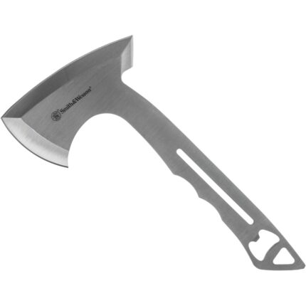 Smith & Wesson Bullseye Throwing Axe Stainless Steel Blade Stainless Steel Handle Pack of3Satin Stainless Steel