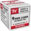 Winchester USA Handgun 9mm Luger 115 Grain Full Metal Jacket (FMJ) Brass Cased Centerfire Pistol Ammunition